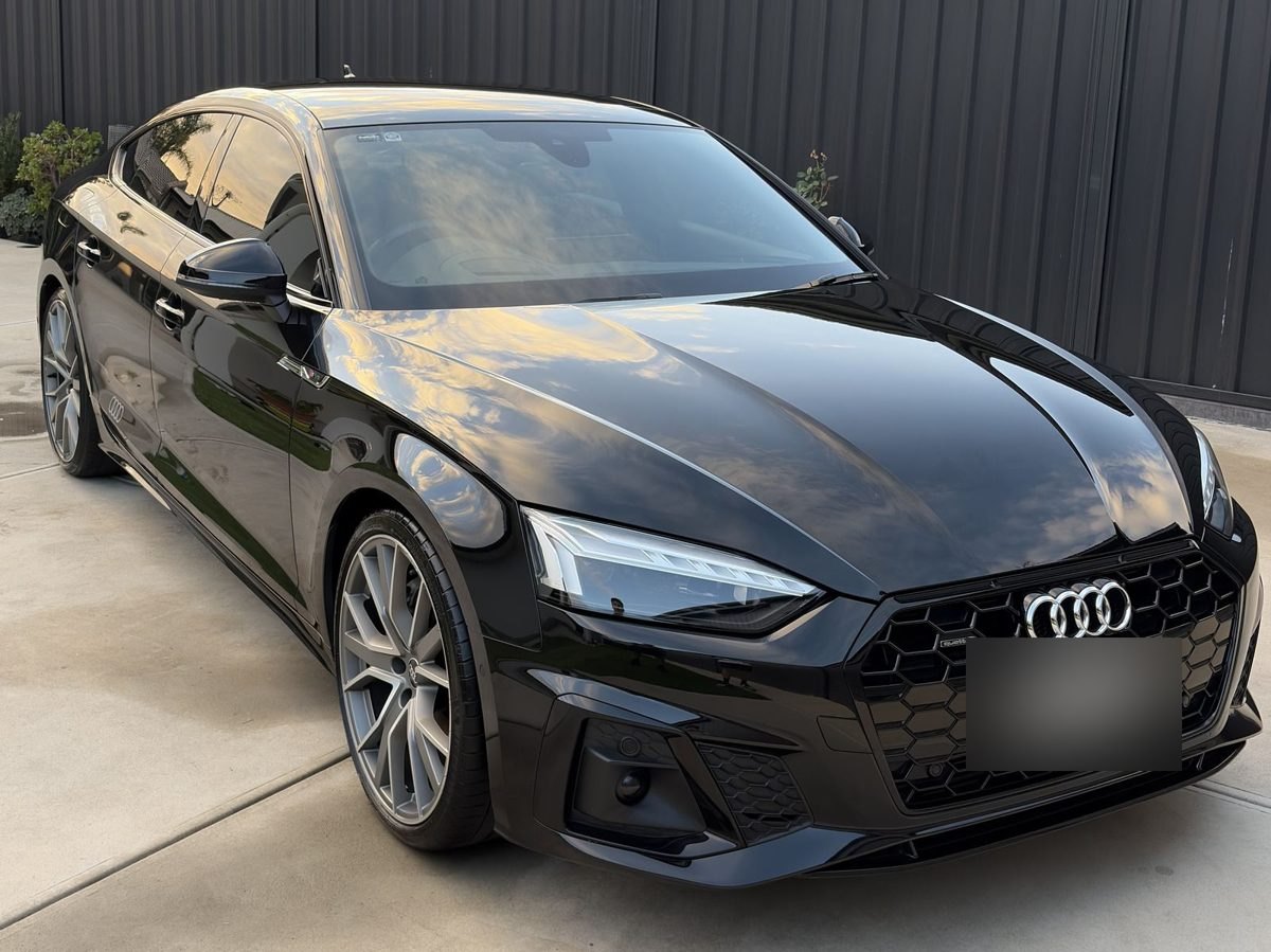 Black Audi after a detail